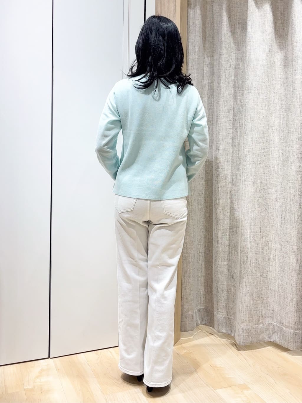 kokoさんの「grove｜高評価！【洗濯機OK】ベーシックニット【毛玉軽減】」を使ったコーディネート
