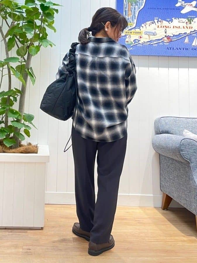 msatoさんの「Dessin｜【洗える】マットドレープワイドパンツ」を使ったコーディネート