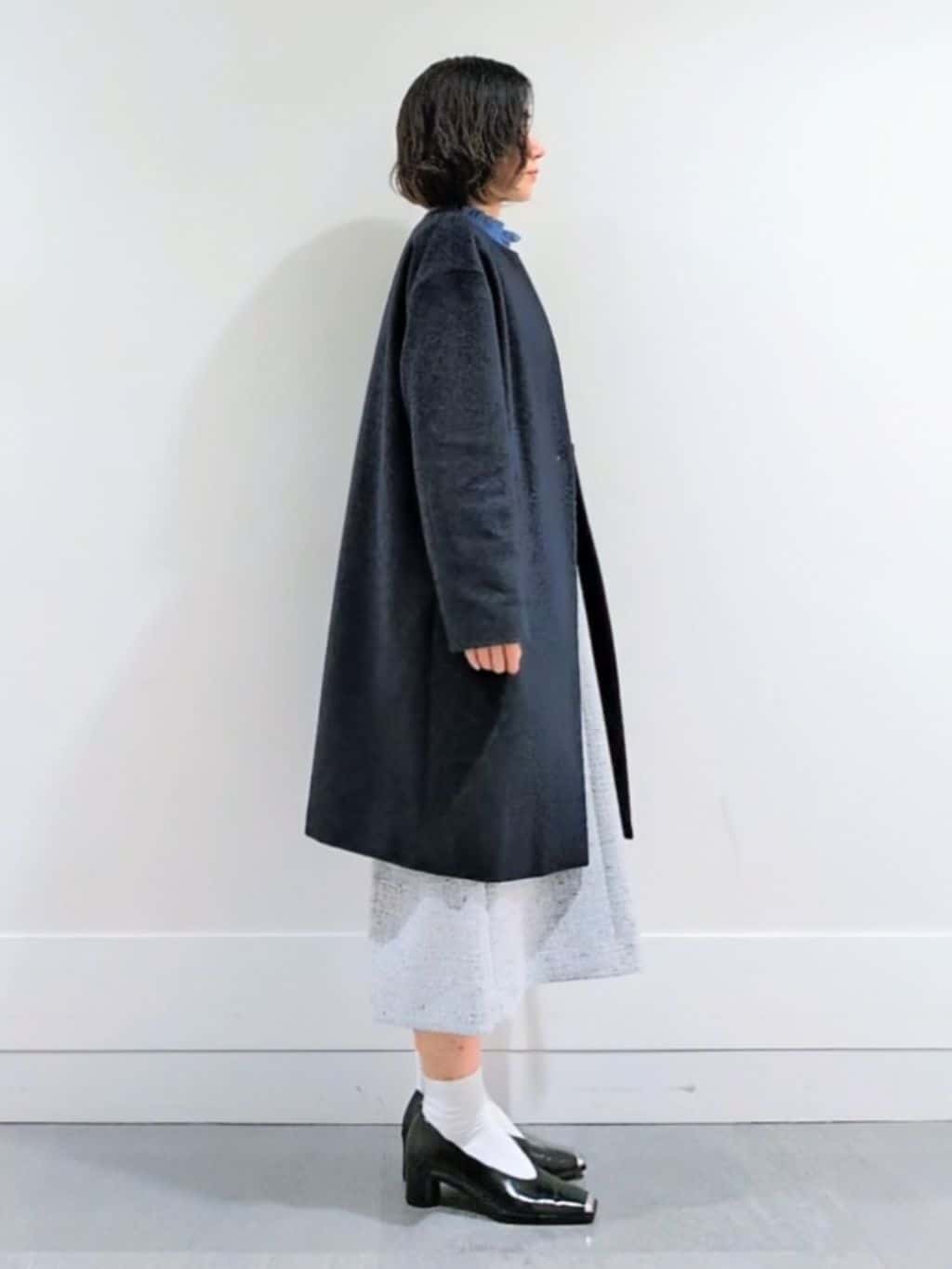 ミズタさんの「UNTITLED｜【エレガント/お仕事着にも】スタンドフリルネック ブラウス」を使ったコーディネート