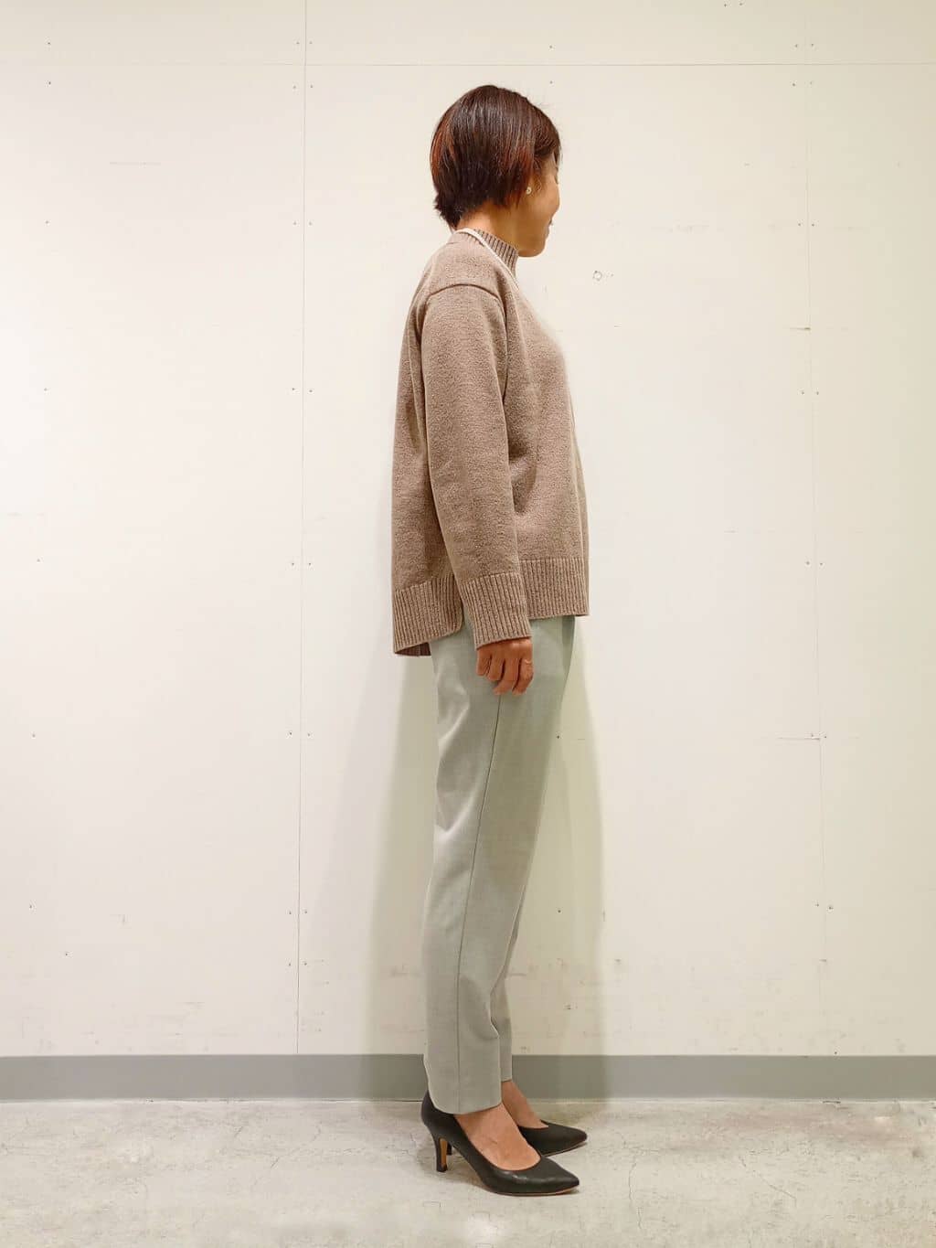 Kさんの「INDIVI｜【カシミヤ混】ミドルゲージ ハイネックニット」を使ったコーディネート