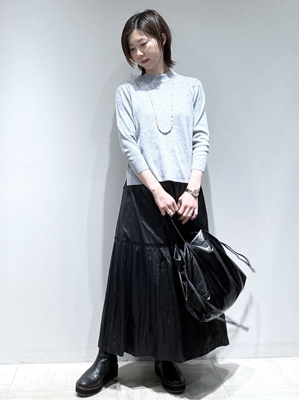 まちこさんの「Reflect｜【腰周りすっきり◎】プリーツギャザースカート」を使ったコーディネート