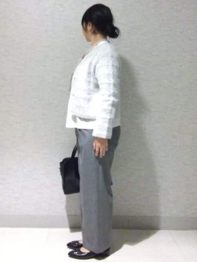 sakoさんの「Reflect｜【お食事会やお出かけに◎】ふんわりジャカード編みカーディガン」を使ったコーディネート