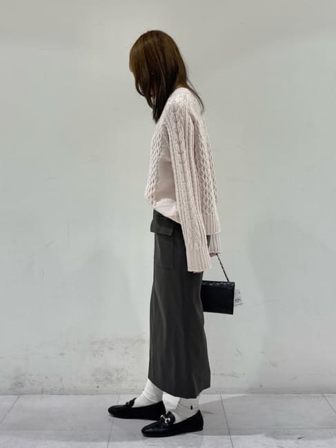kyokaさんの「UNTITLED｜【洗える】スポンディッシュ ケーブル柄ニット」を使ったコーディネート