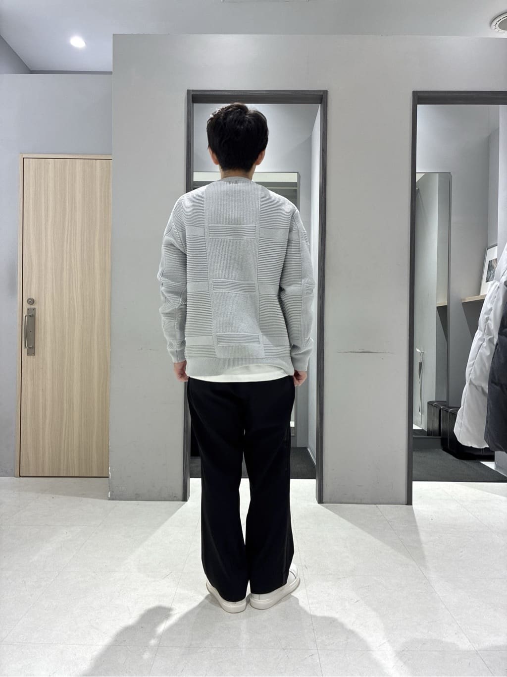 わいずみさんの「TAKEO KIKUCHI｜畦編みチェック プルオーバーニット」を使ったコーディネート