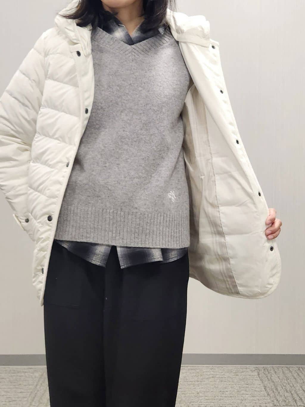 naraさんの「Dessin｜【撥水・2WAY】ミュラーダウンコートミドル丈」を使ったコーディネート