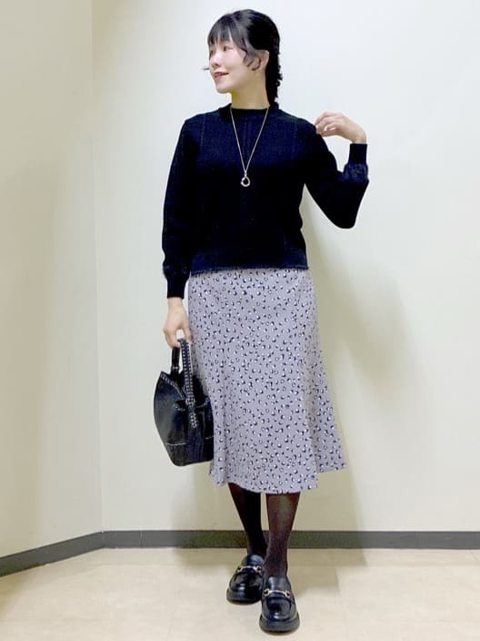  beni_gingerさんの「Reflect｜ソフトフレアプリントスカート」を使ったコーディネート