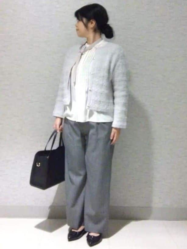sakoさんの「Reflect｜【お食事会やお出かけに◎】ふんわりジャカード編みカーディガン」を使ったコーディネート