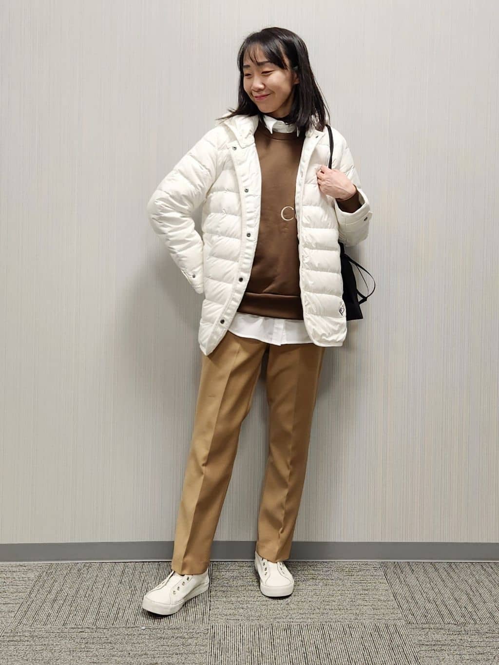 naraさんの「Dessin｜【撥水・2WAY】ミュラーダウンコートミドル丈」を使ったコーディネート