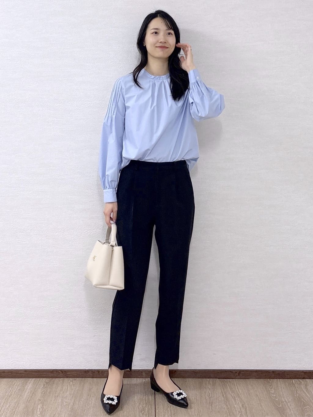 sachikoさんの「OPAQUE.CLIP｜フォルムスリーブミドルコート【洗濯機OK】」を使ったコーディネート