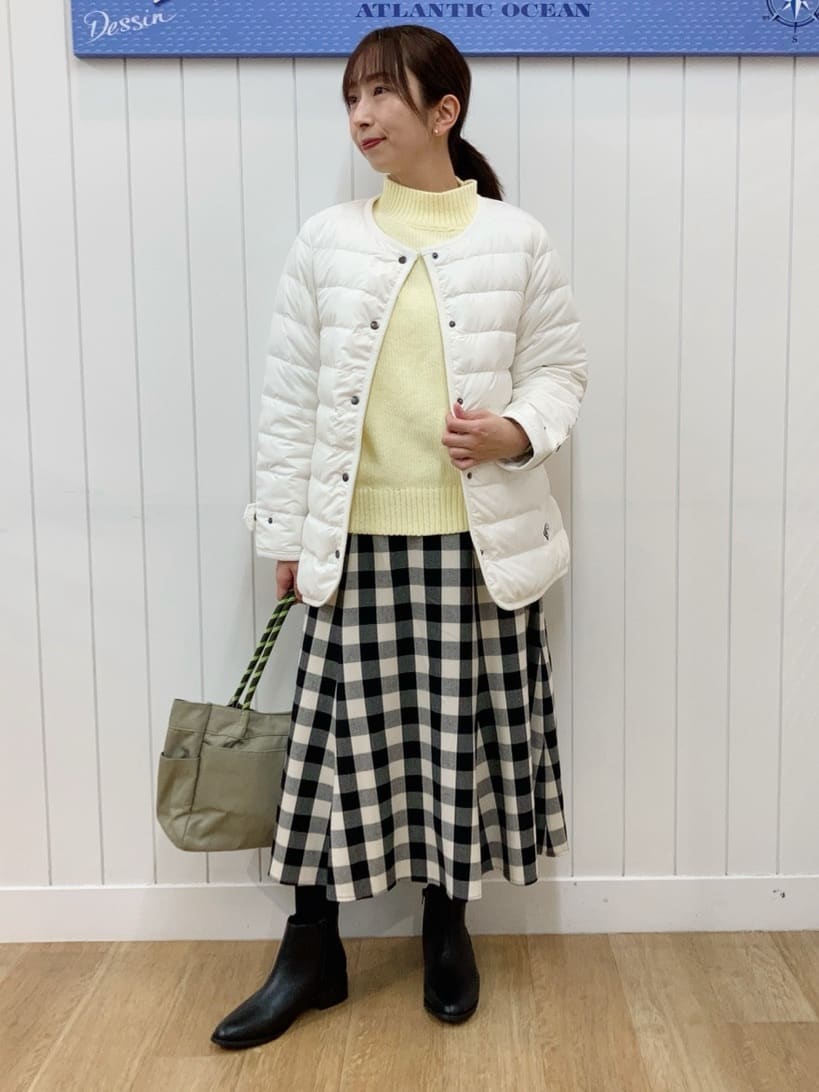 yoshiさんの「Dessin｜【撥水・2WAY】ミュラーダウンコートミドル丈」を使ったコーディネート