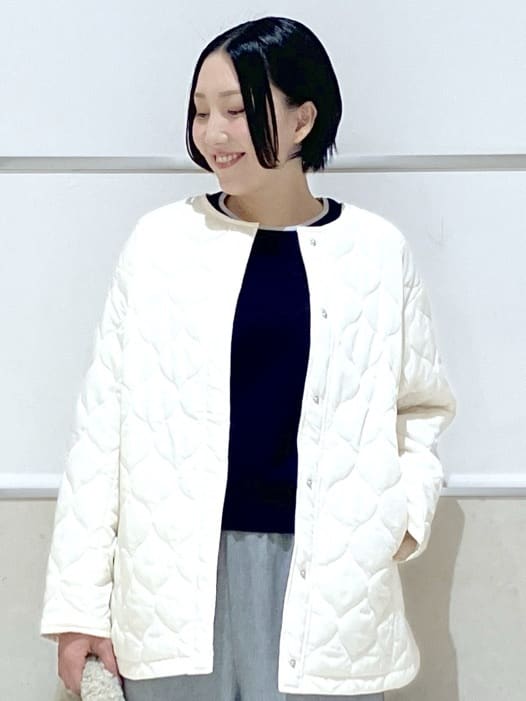 eriko さんの「Dessin｜【洗える】カシミヤブレンドスウェットライクニット」を使ったコーディネート