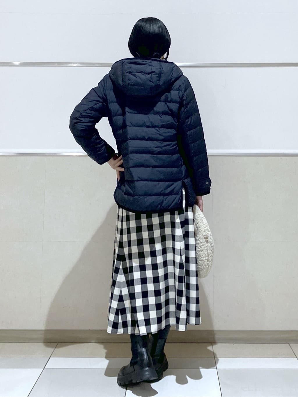 eriko さんの「Dessin｜【撥水・2WAY】ミュラーダウンコートミドル丈」を使ったコーディネート