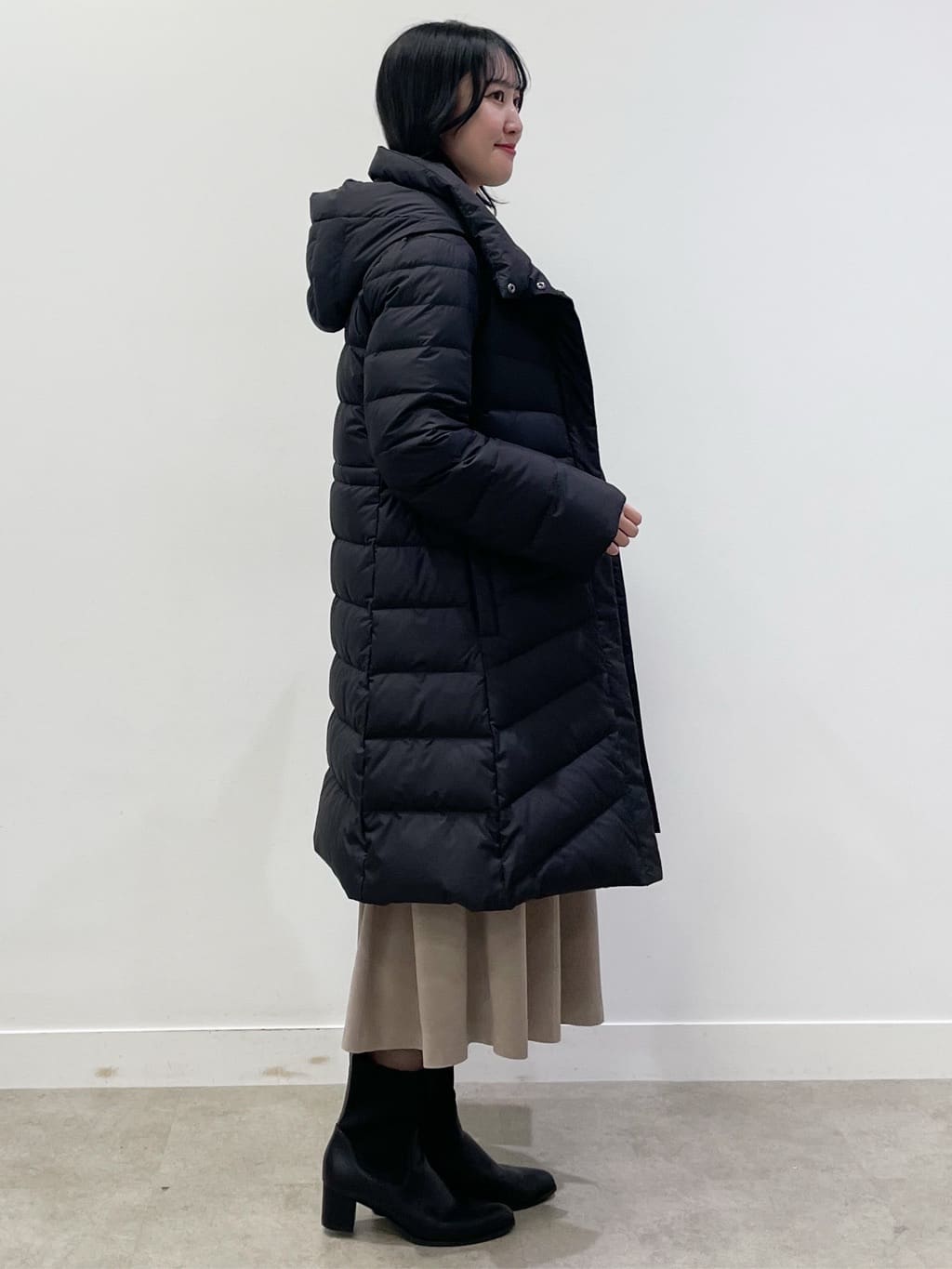 yukariさんの「Reflect｜【SS-4Lサイズ／ウエスト調整可】フーデッドロングダウンコート」を使ったコーディネート