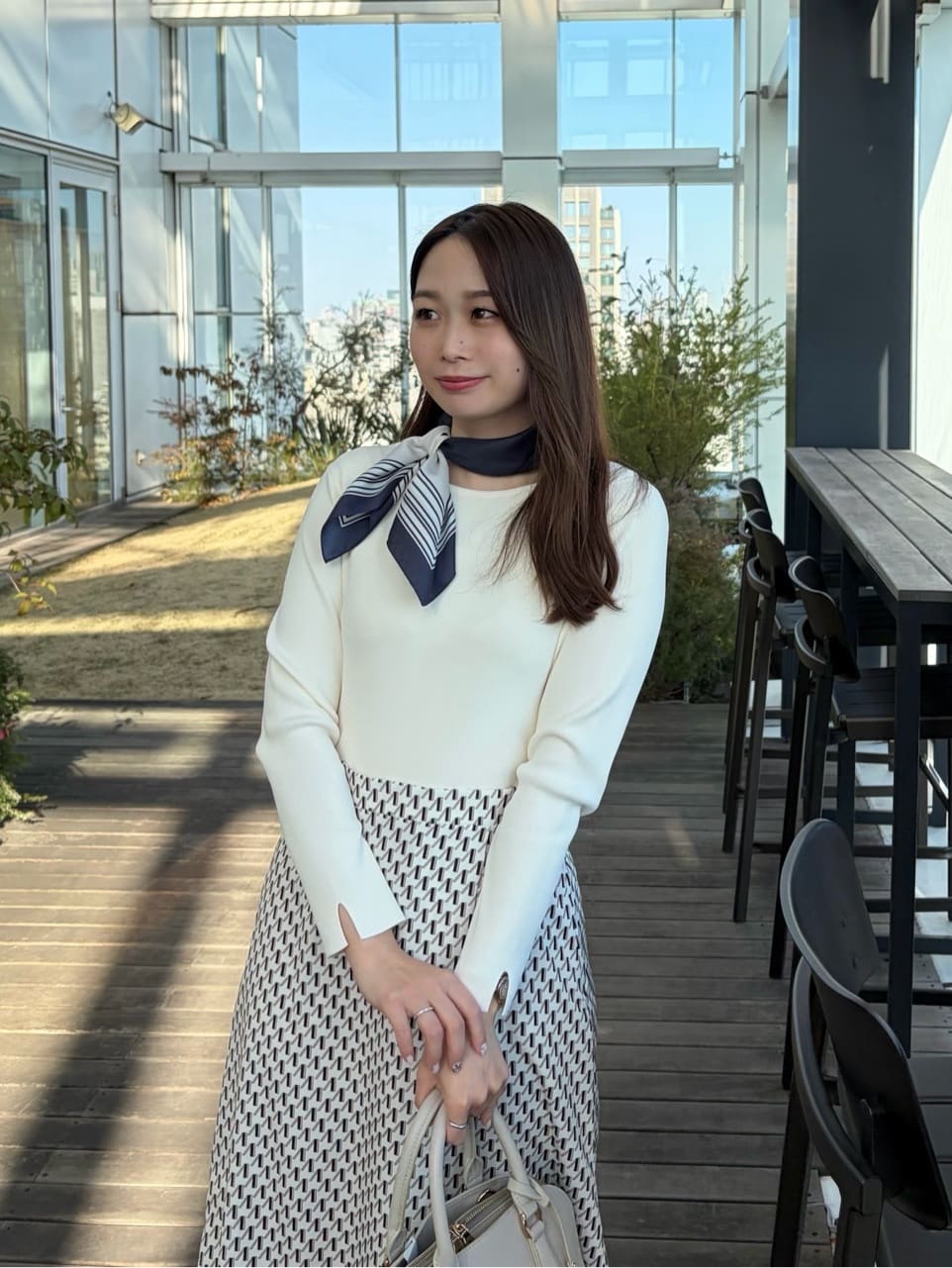 Saekoさんの「COUP DE CHANCE｜【手洗い可】異素材ドッキングワンピース」を使ったコーディネート