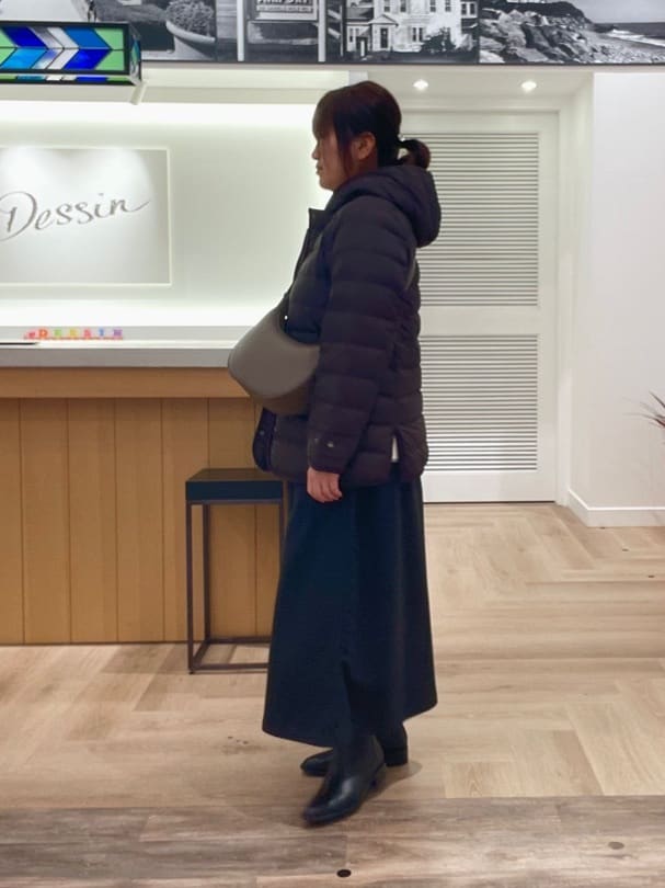 rinさんの「Dessin｜【撥水・2WAY】ミュラーダウンコートミドル丈」を使ったコーディネート