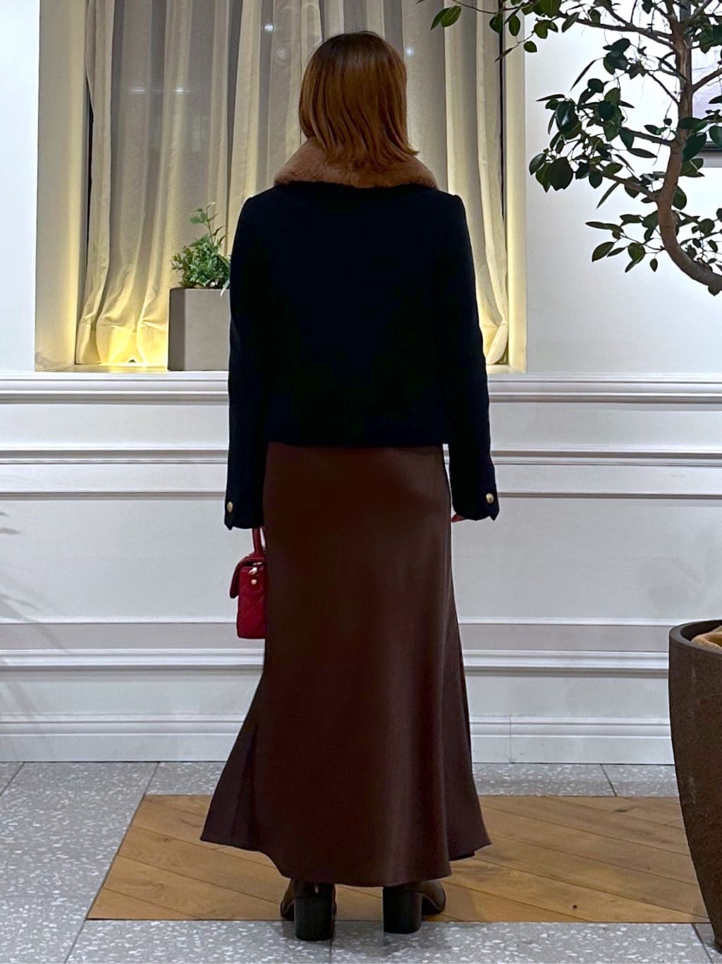 なべこさんの「DRESSTERIOR｜シルクブレンドメリノウールリブプルオーバー」を使ったコーディネート