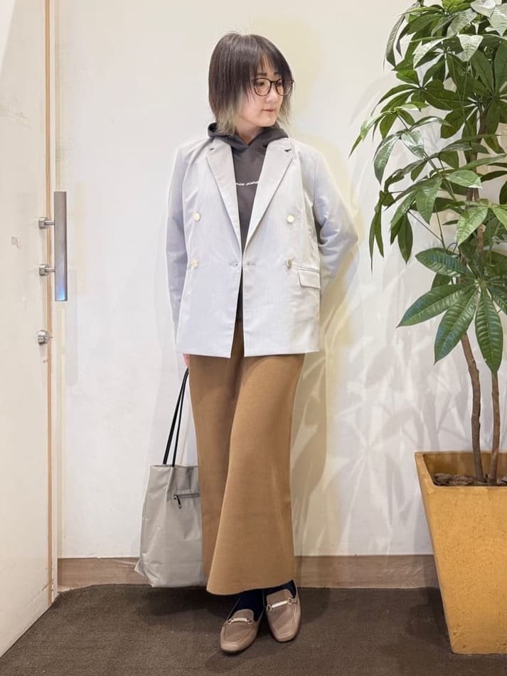 misakiさんの「SHOO･LA･RUE｜【セットアップ可/S-LL/洗濯機可】マニッシュに決まる ダブルブレストジャケット」を使ったコーディネート