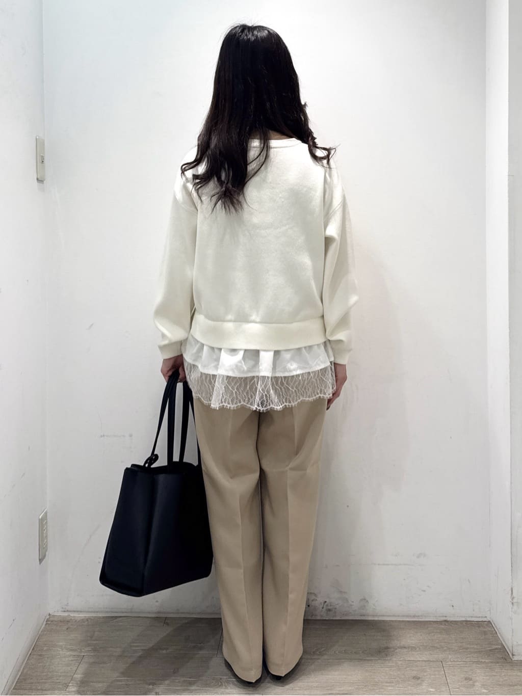 yuicciさんの「OPAQUE.CLIP｜裾レースドッキングニット」を使ったコーディネート