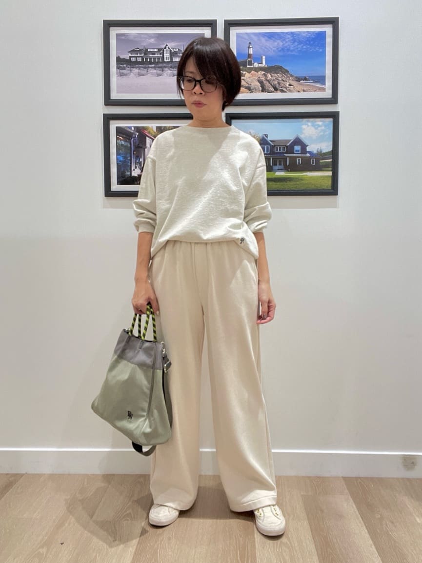 Naoさんの「Dessin｜【360度可愛い・洗える】バックヘンリーカットソー」を使ったコーディネート