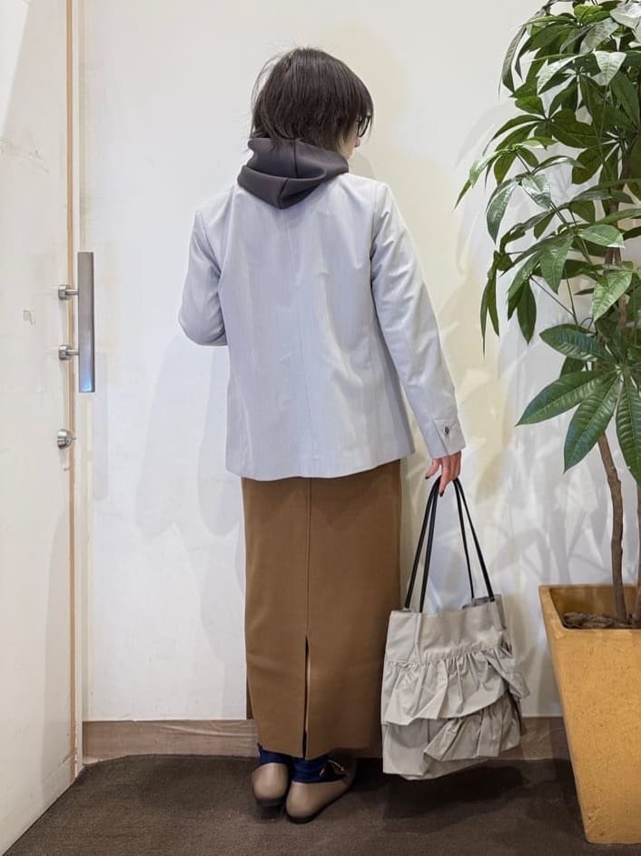 misakiさんの「SHOO･LA･RUE｜【セットアップ可/S-LL/洗濯機可】マニッシュに決まる ダブルブレストジャケット」を使ったコーディネート