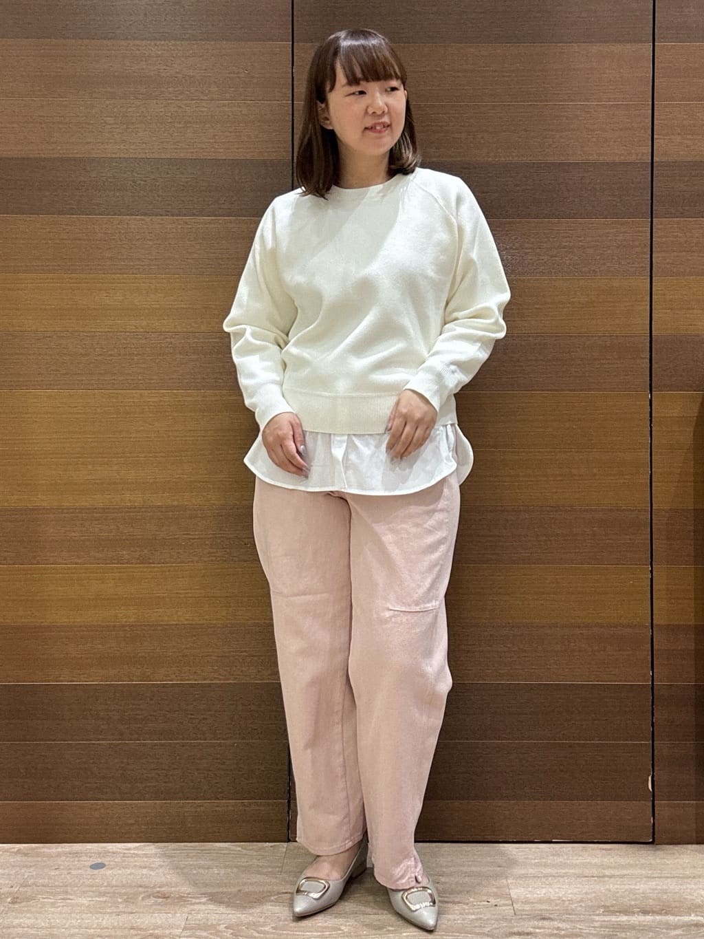 yumeさんの「OPAQUE.CLIP｜スウェットライクニット【洗濯機OK】」を使ったコーディネート