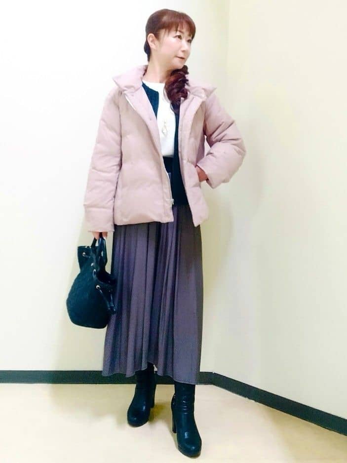 花さんの「Reflect｜【すっきりシルエット】ショート丈ダウンコート」を使ったコーディネート
