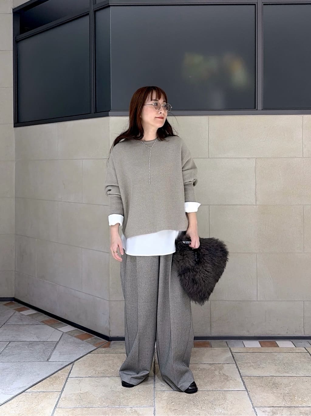 よねさんの「INDIVI｜【洗える】ヘアリーフォルムニット」を使ったコーディネート