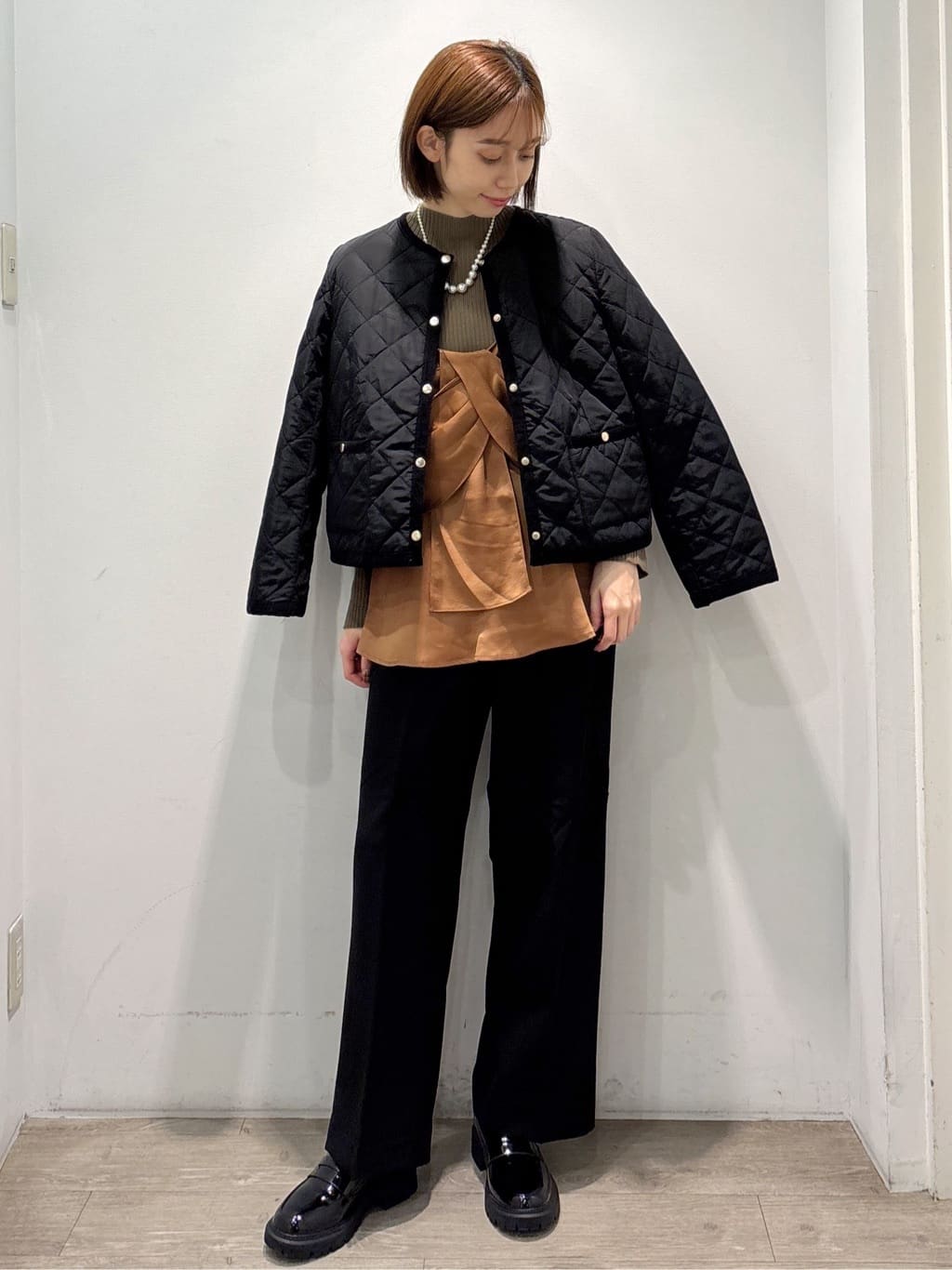 ぶまりんさんの「OPAQUE.CLIP｜ハイネックリブニット【洗濯機OK】」を使ったコーディネート