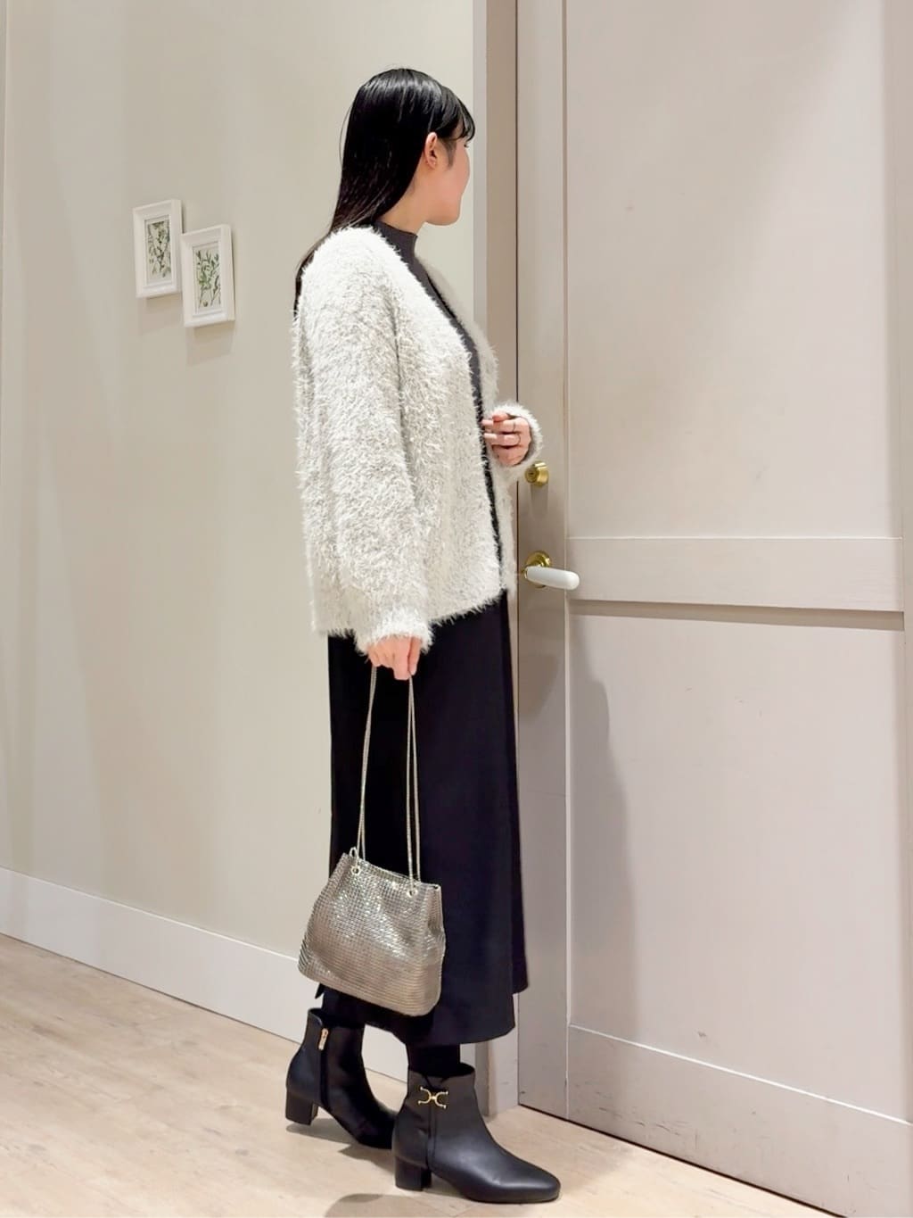 Mayuさんの「grove｜オーバーサイズフェザーカーディガン」を使ったコーディネート