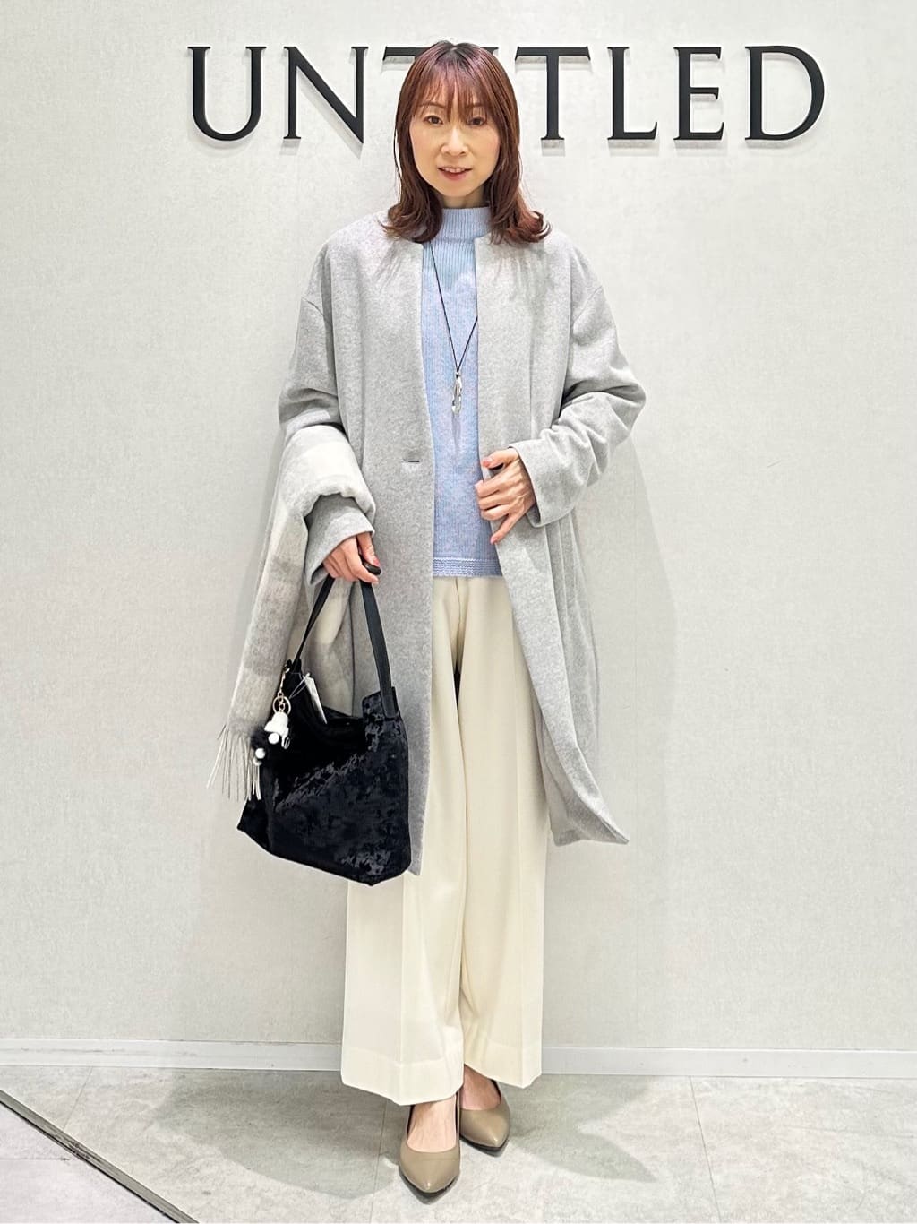 Miwaさんの「UNTITLED｜【洗える】スポンディッシュ ボトルネックニット」を使ったコーディネート