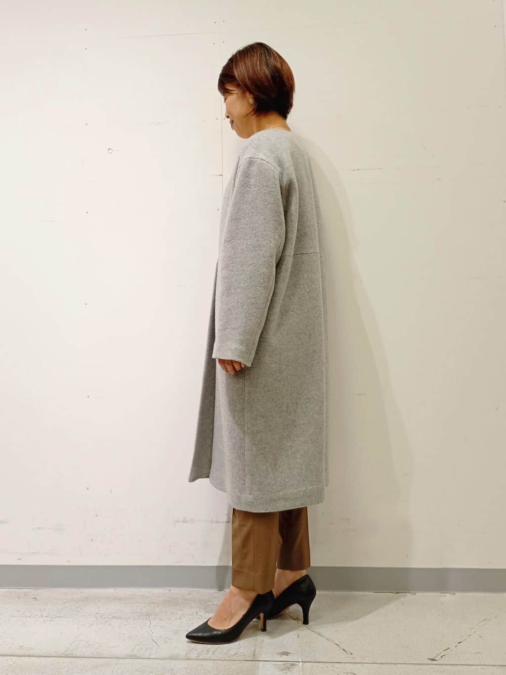 Kさんの「INDIVI｜【軽量／ウール混】ライトフォルム ロングコート」を使ったコーディネート