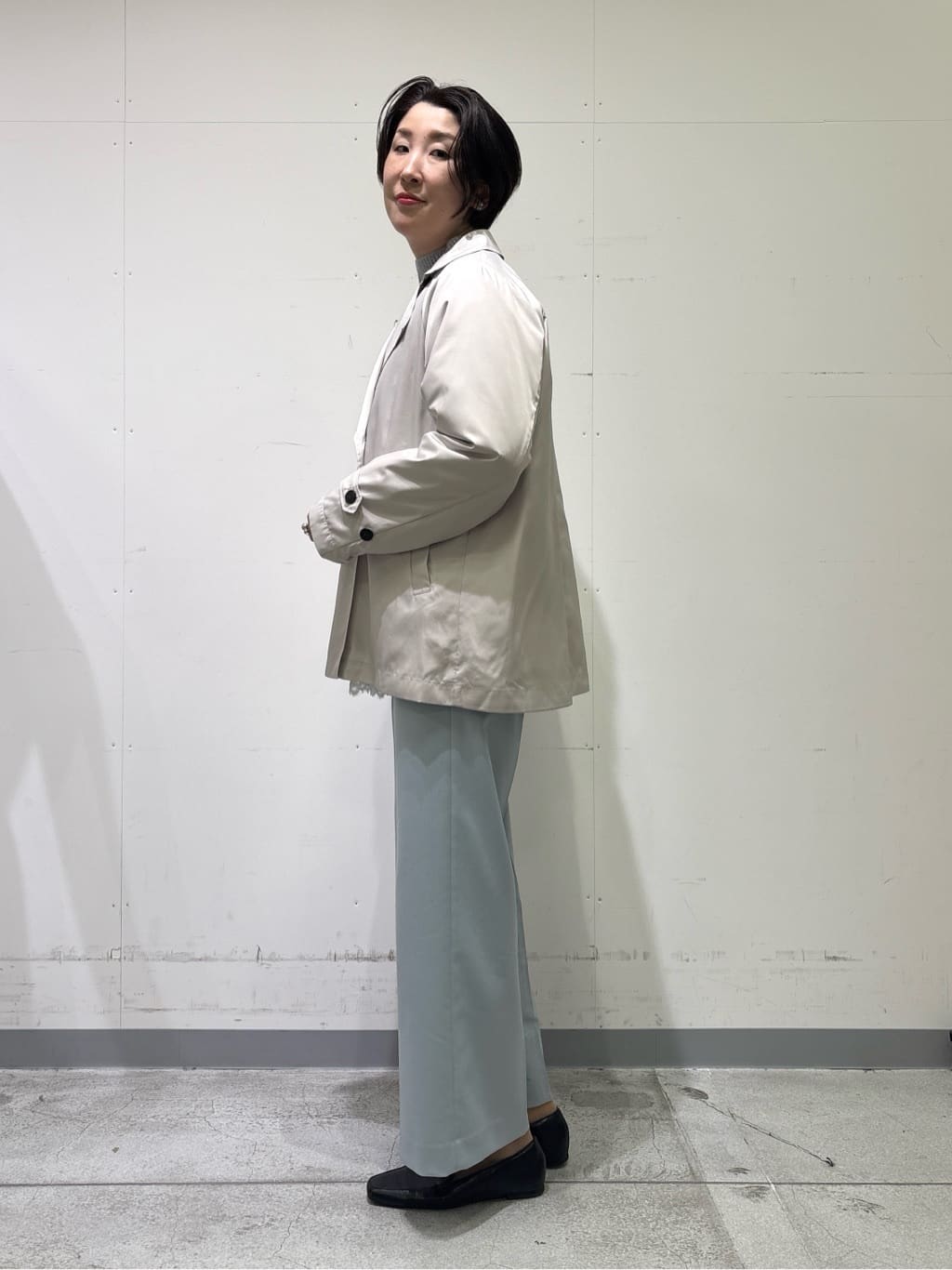 yuriさんの「INDIVI｜【新作褒められパンツ】快温ワイドパンツ」を使ったコーディネート