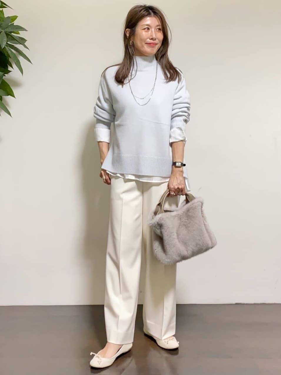 tomoさんの「UNTITLED｜【8色展開/洗える】ウールカシミヤ ハイネックニット」を使ったコーディネート