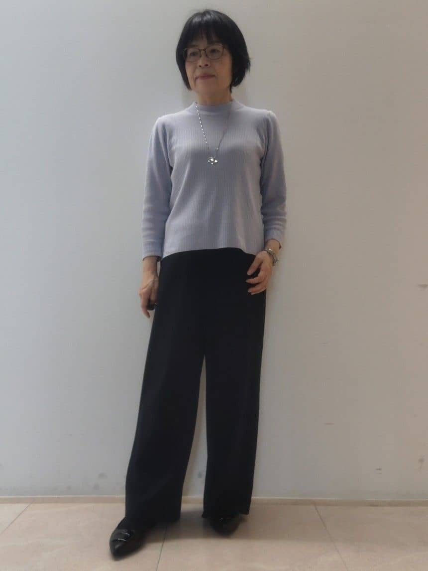 tokuさんの「Reflect｜【選べる5色／アンサンブル可】プチハイネックリブニット」を使ったコーディネート