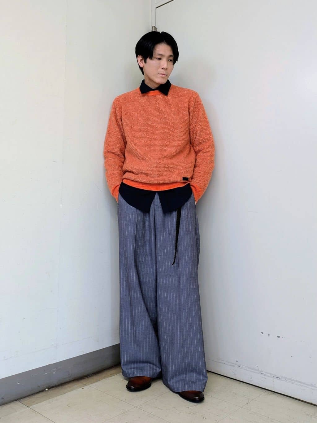 ryoさんの「TAKEO KIKUCHI｜メランジ ニットプルオーバー」を使ったコーディネート
