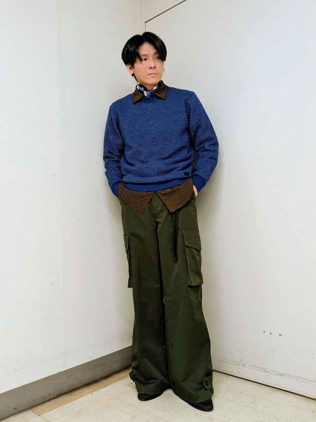 ryoさんの「TAKEO KIKUCHI｜メランジ ニットプルオーバー」を使ったコーディネート