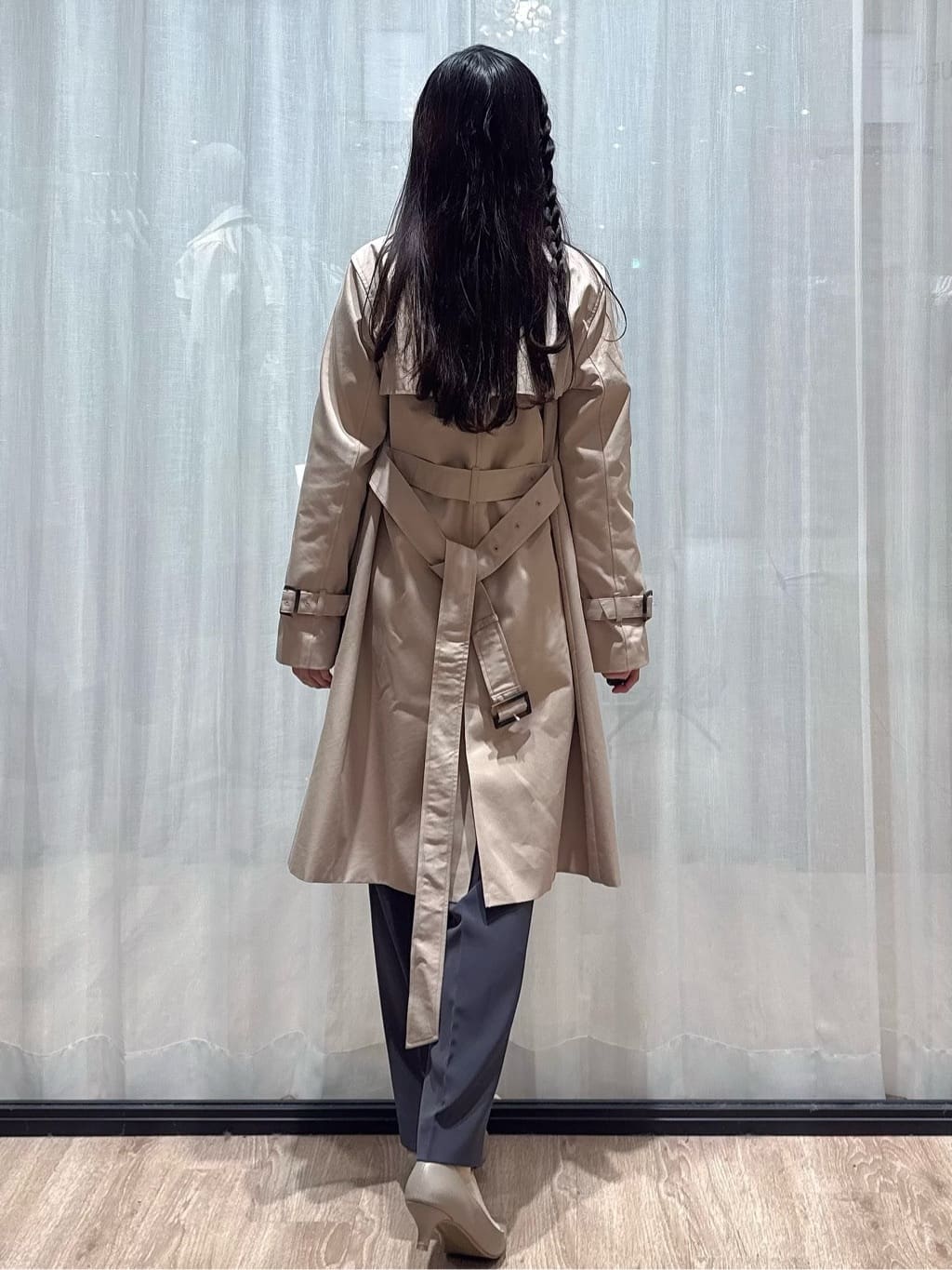 ぞうげさんの「OPAQUE.CLIP｜撥水トレンチコート【洗濯機OK／花粉対応】《XS～3L》」を使ったコーディネート