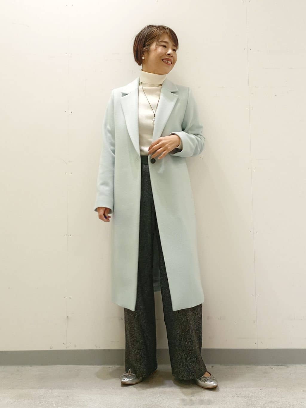 Kさんの「INDIVI｜【洗える／チュニック丈／カシミヤ混】スリットデザインVネックニット」を使ったコーディネート
