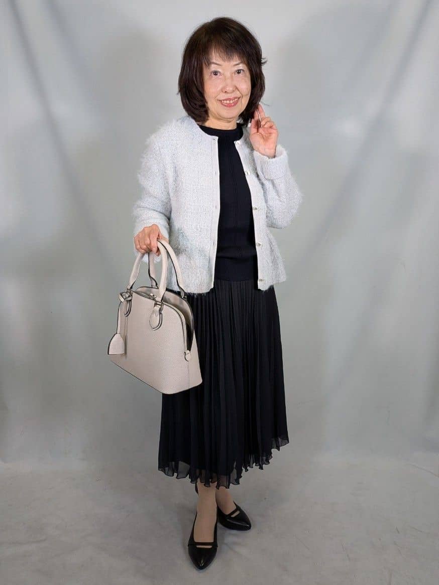 k.kazunoさんの「Reflect｜【選べる8色／スカートにもパンツにも◎】ウール混ボートネックニット」を使ったコーディネート