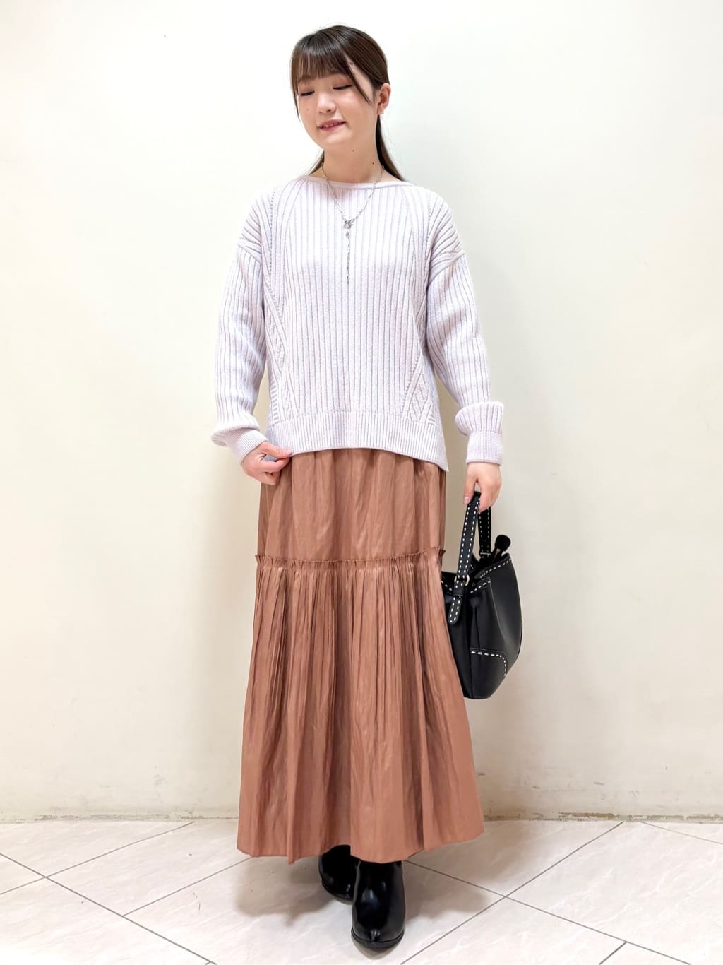 mikiさんの「Reflect｜【ゆったり着られる◎】ワイドリブニットプルオーバー」を使ったコーディネート