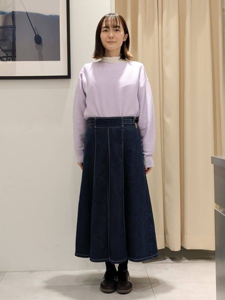 なめさんの「THE SHOP TK｜【S-XLサイズ/選べる6色】どこから見ても美しい ガーターニット/洗濯機OK」を使ったコーディネート