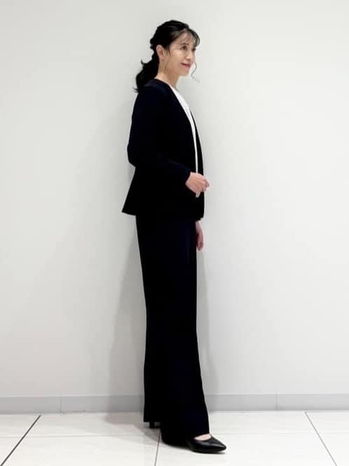 kayoさんの「INDIVI｜【洗える／透けにくい】ダイヤ柄プリントブラウス」を使ったコーディネート