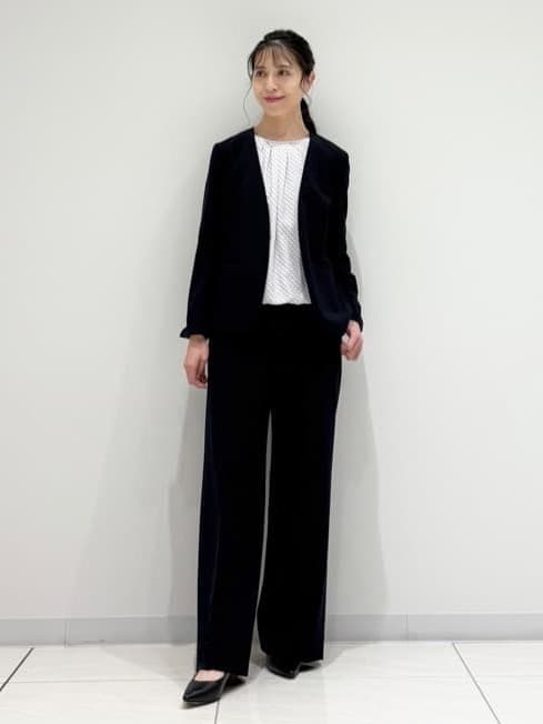 kayoさんの「INDIVI｜【洗える／透けにくい】ダイヤ柄プリントブラウス」を使ったコーディネート