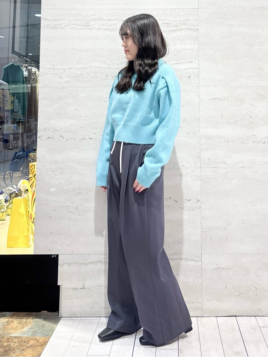かほさんの「OPAQUE.CLIP｜ショルダータックショートニット【洗濯機OK】」を使ったコーディネート