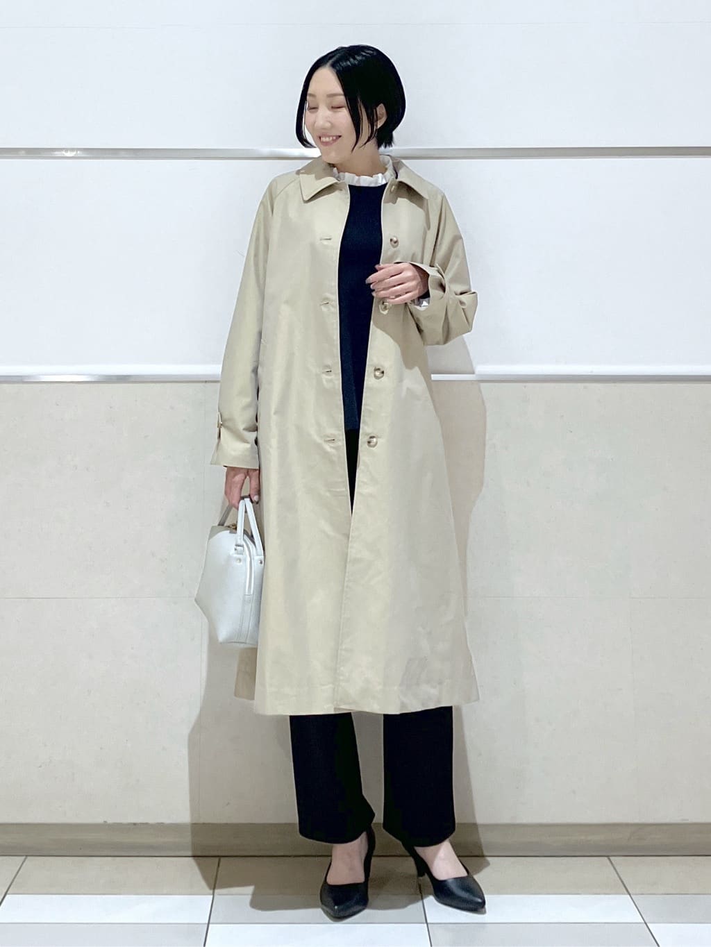 eriko さんの「Dessin｜シャンブレースプリングコート」を使ったコーディネート