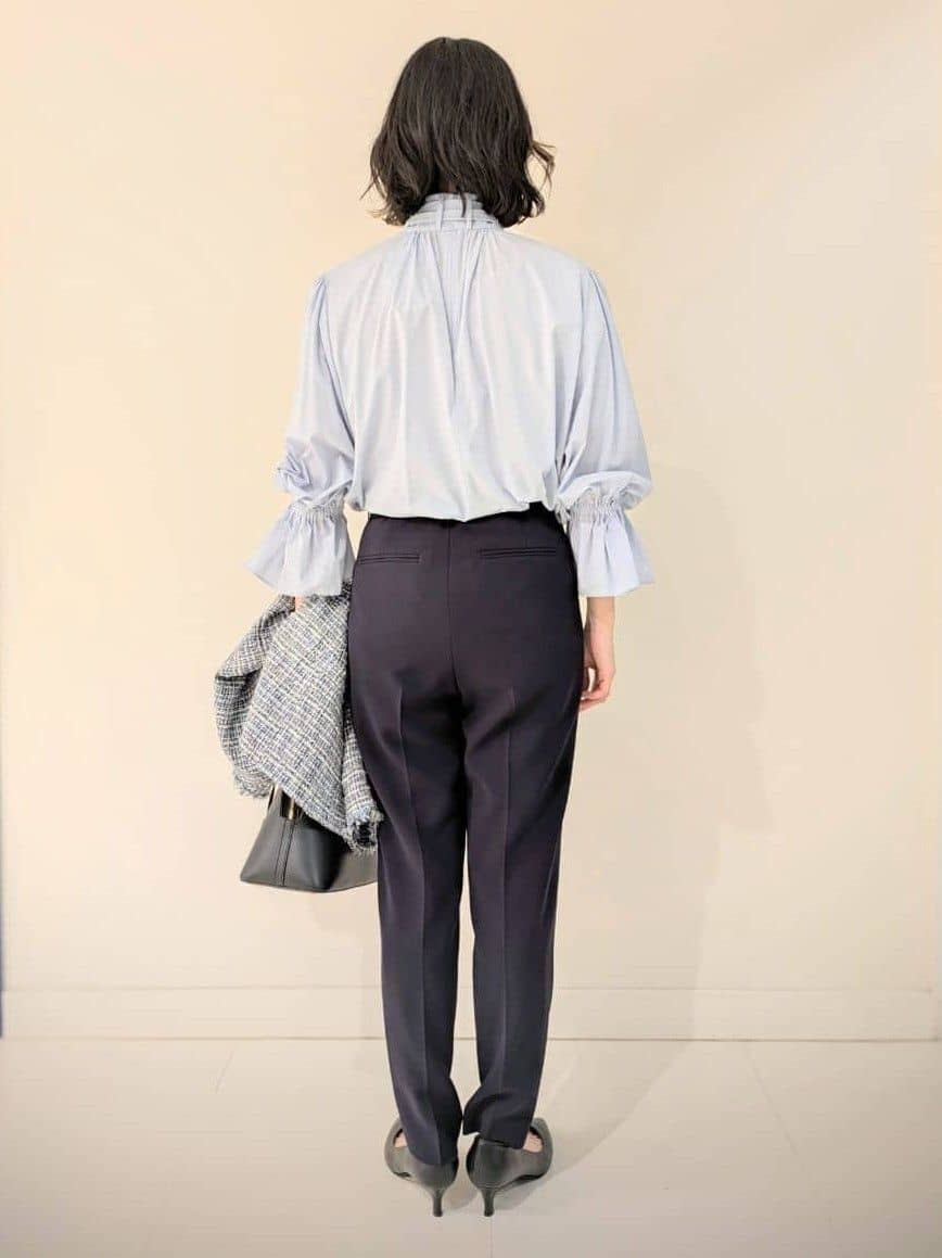 サオリさんの「UNTITLED｜◆【セレモニー/華やか】2WAYボウタイブラウス」を使ったコーディネート