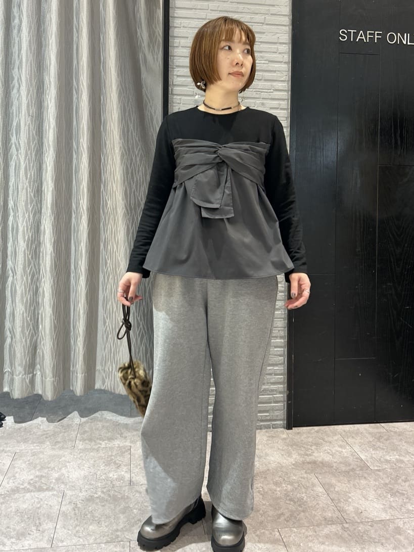 ga_riさんの「THE SHOP TK｜布帛切替カットソー」を使ったコーディネート