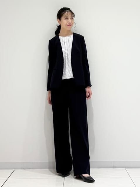 kayoさんの「INDIVI｜【洗える／透けにくい】ダイヤ柄プリントブラウス」を使ったコーディネート