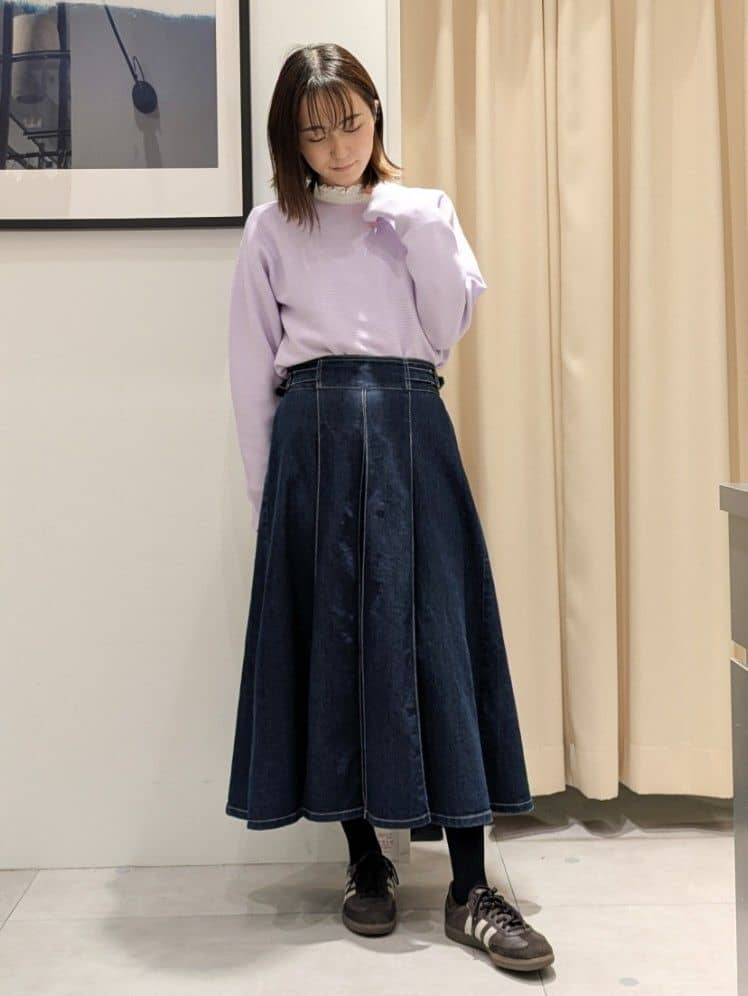 なめさんの「THE SHOP TK｜【S-XLサイズ/選べる6色】どこから見ても美しい ガーターニット/洗濯機OK」を使ったコーディネート