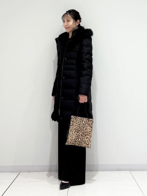 kayoさんの「INDIVI｜【名品／撥水／抗菌防臭】ロング丈リサイクルダウンコート」を使ったコーディネート